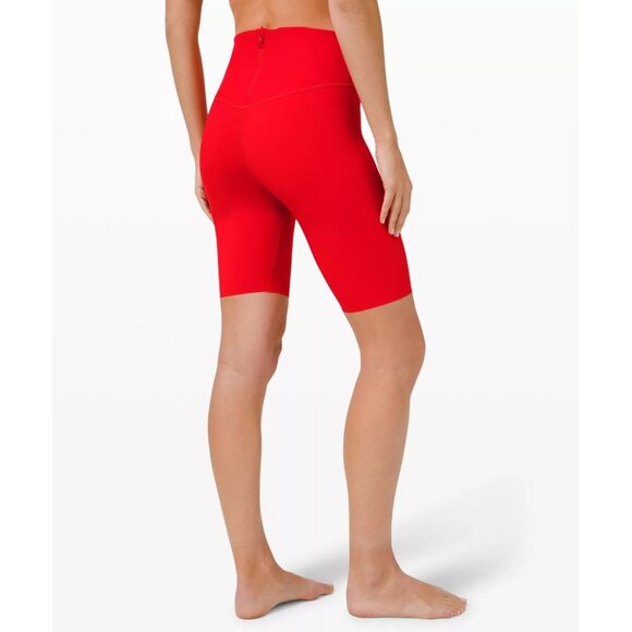 LULULEMON Train To Beach High Rise 10" True Red Swim Shorts, Size 6 - Picture 3 of 16
